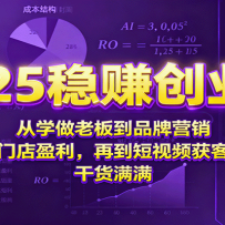 2025��׬��ҵӪ����ѧ���ϰ嵽Ʒ��Ӫ�����ŵ�ӯ�����ٵ�����Ƶ��ͣ��ɻ���